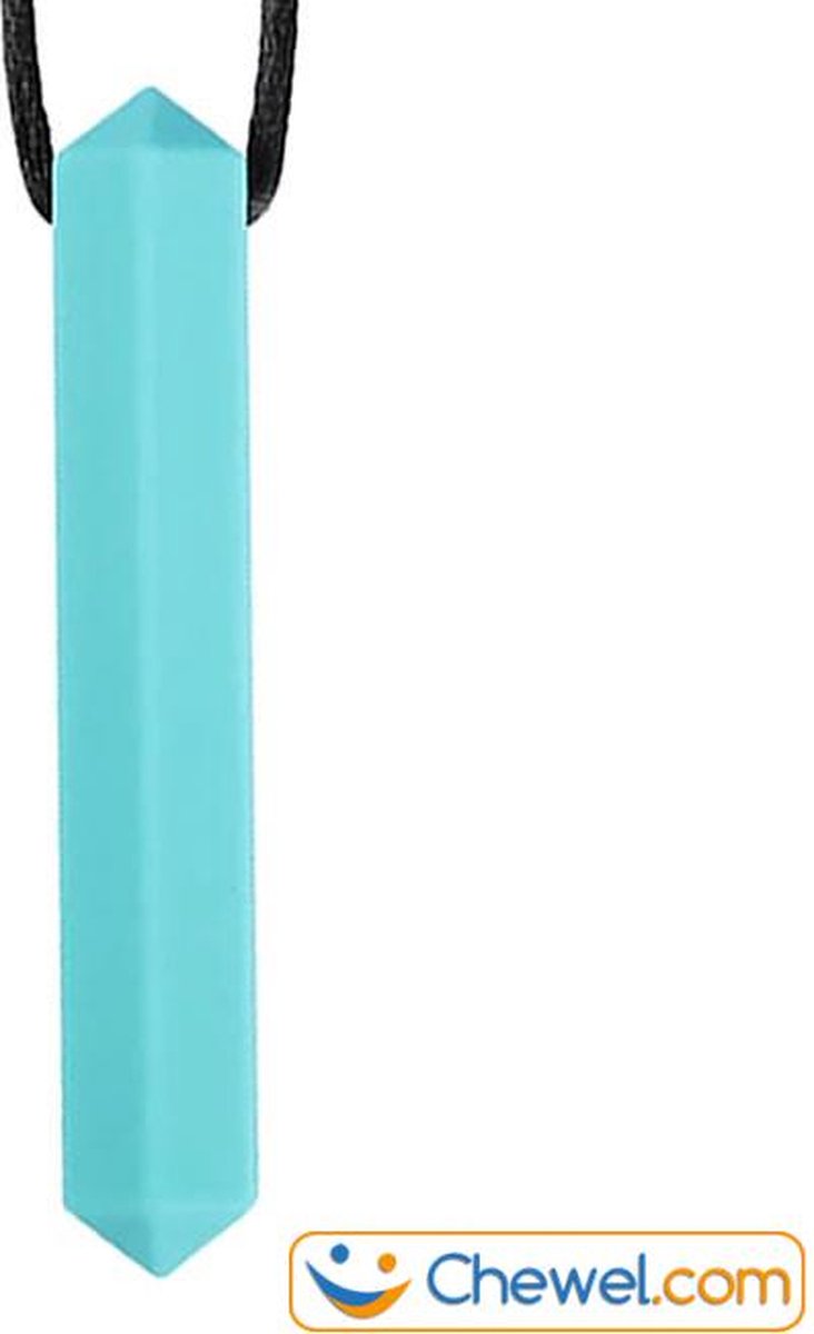 Bijtketting Lange Kristal | Basic staafje lang | Diverse kleuren | Turquoise | Chewel ®